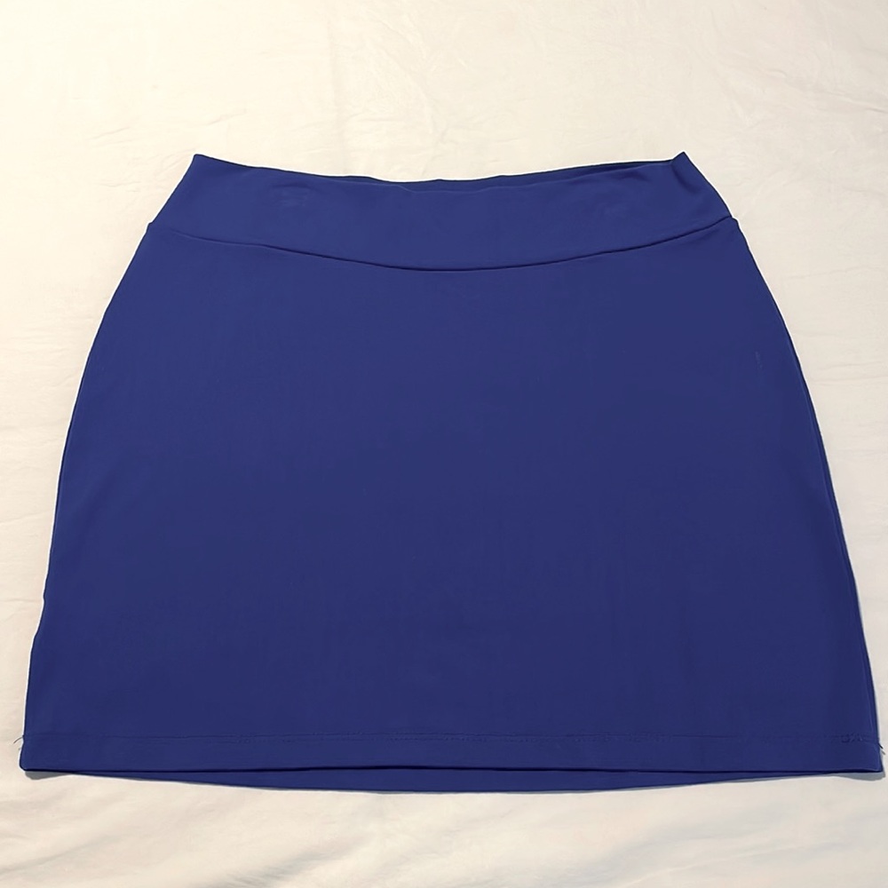 Susana Monaco bluish/purple short stretch skirt.